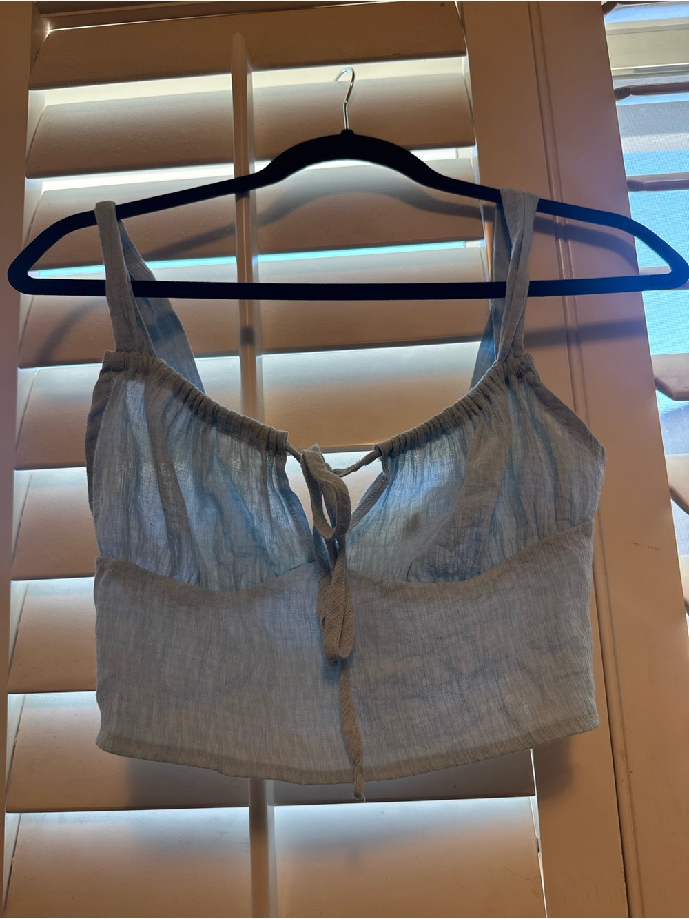 Light Blue Women's Crop Tank Top